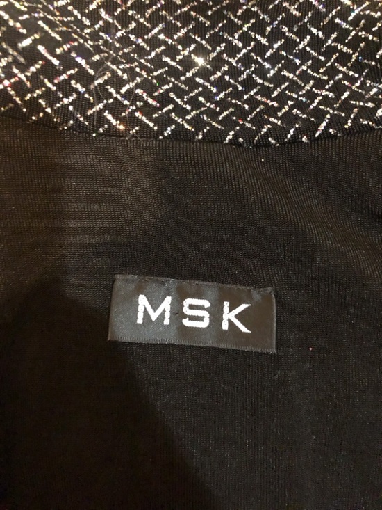 MSK Black Sequin Cowl Neck Tank Top - Picture 6 of 6